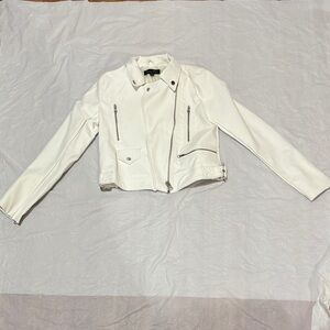 Love Tree Women's Cream Leather Jacket